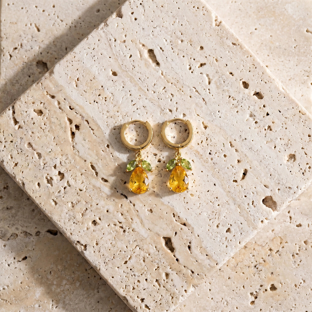Yellow Gold Peridot & Citrine — Mariacecilia