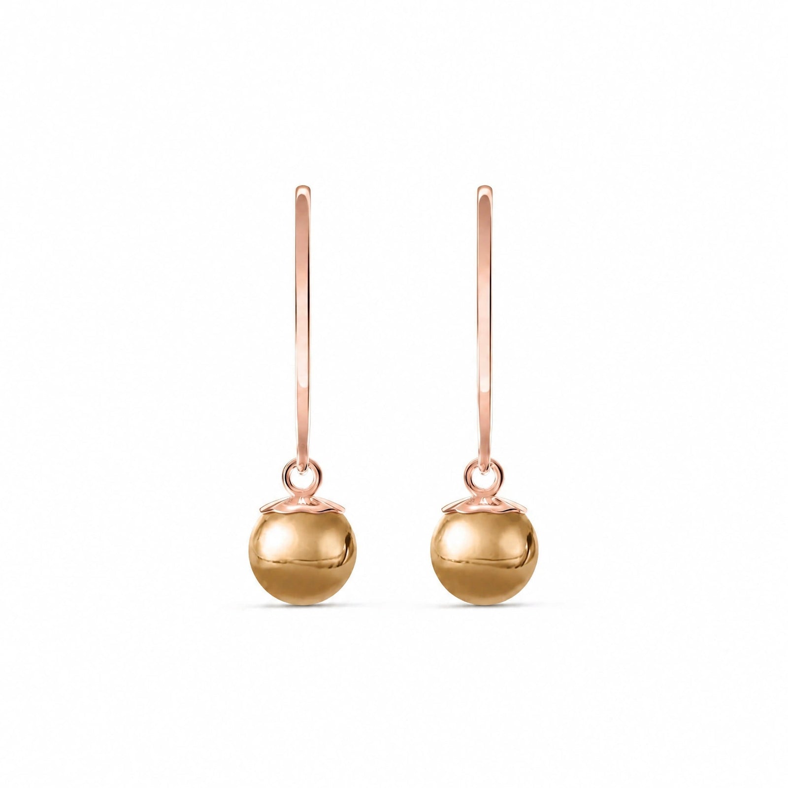 Rose Gold Bloom Earrings Pearl 10K — Alessia
