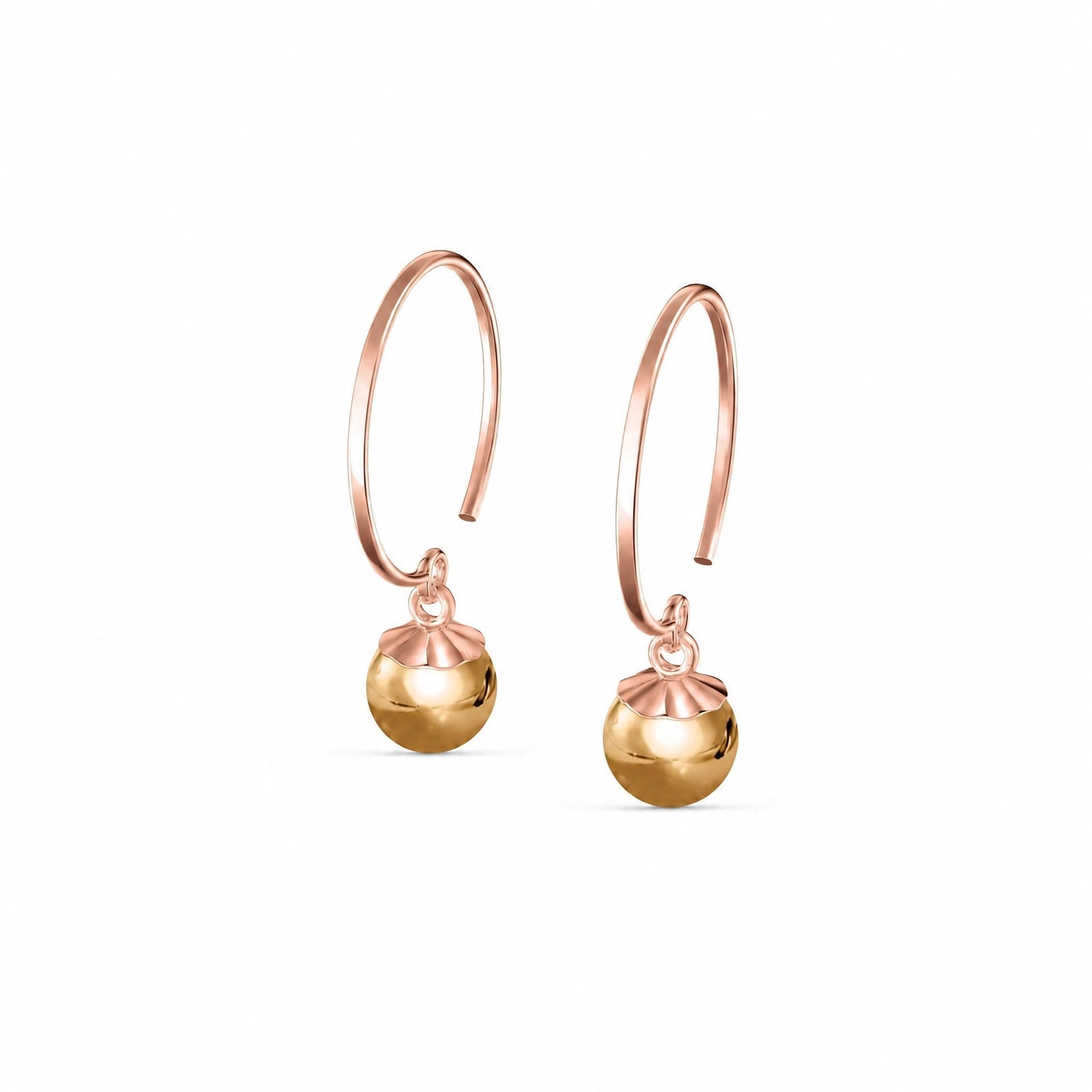 Rose Gold Bloom Earrings Pearl 10K — Alessia