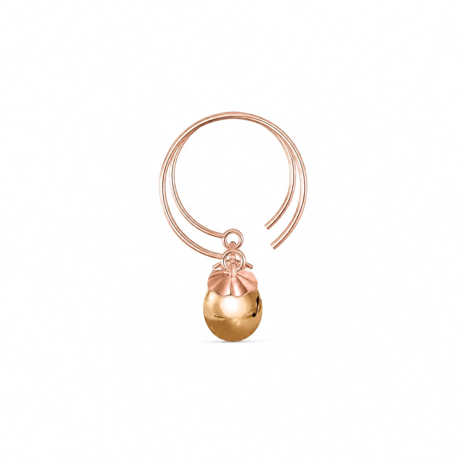 Rose Gold Bloom Earrings Pearl 10K — Alessia