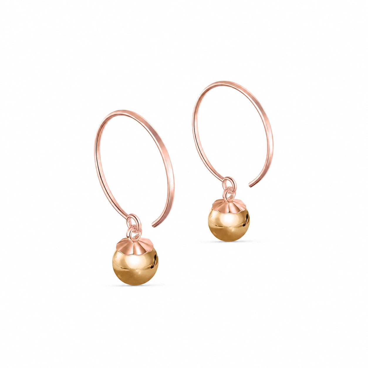 Rose Gold Bloom Earrings Pearl 10K — Alessia
