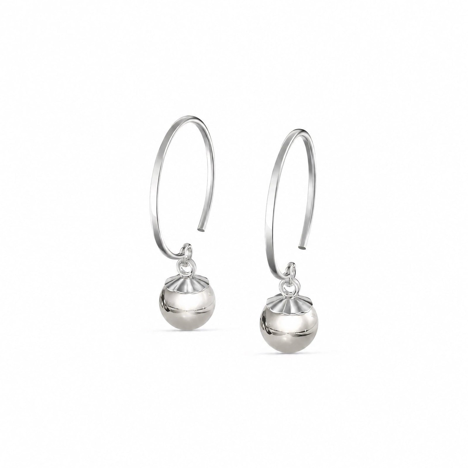 White Gold Bloom Earrings Pearl 10K — Alessia