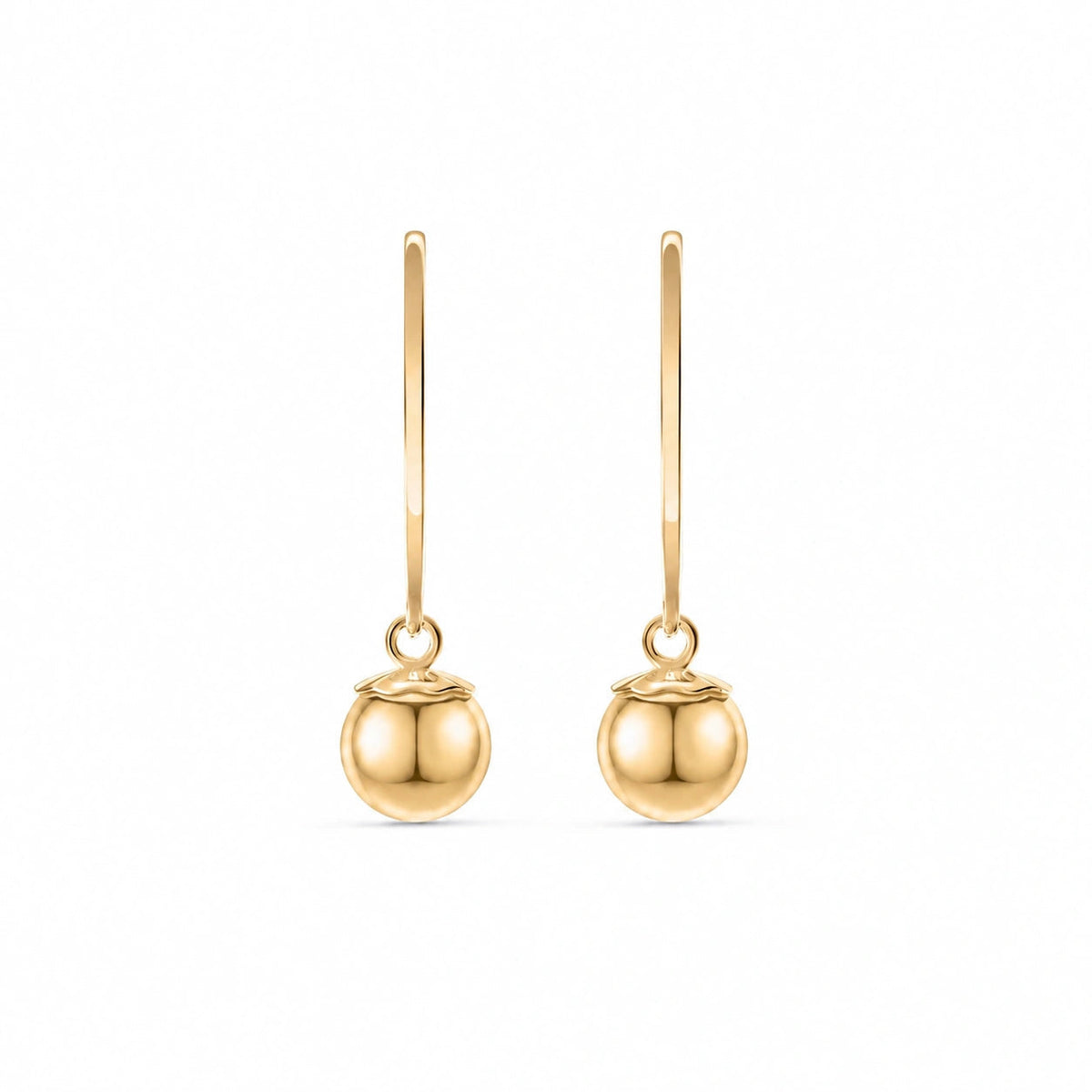 Yellow Gold Bloom Earrings Pearl 10K — Alessia