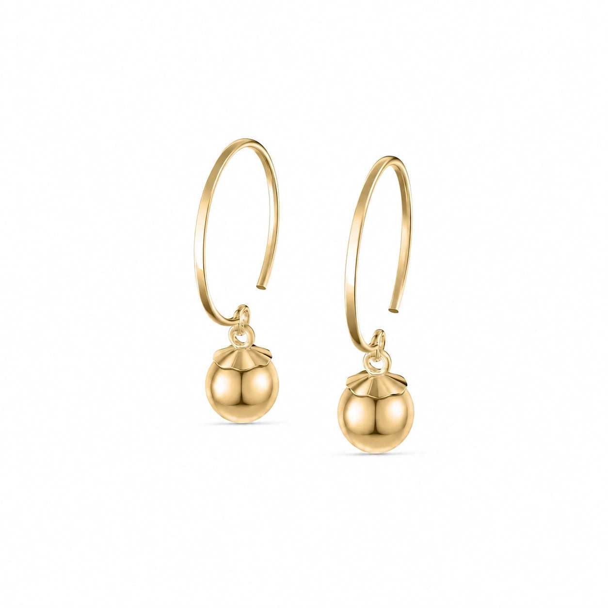 Yellow Gold Bloom Earrings Pearl 10K — Alessia