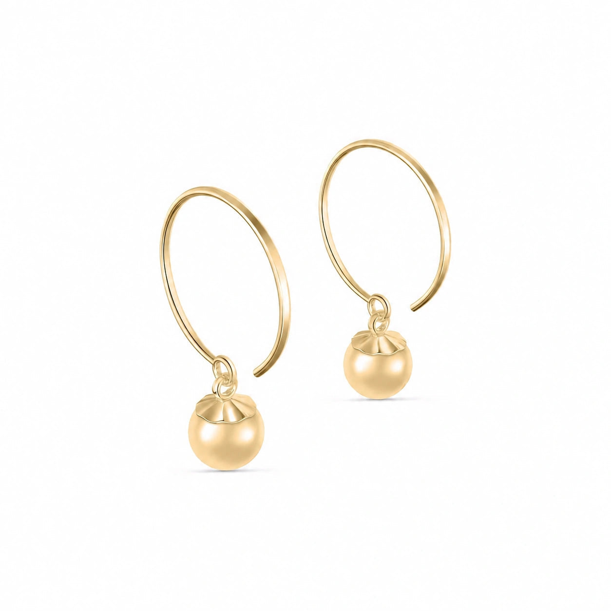 Yellow Gold Bloom Earrings Pearl 10K — Alessia