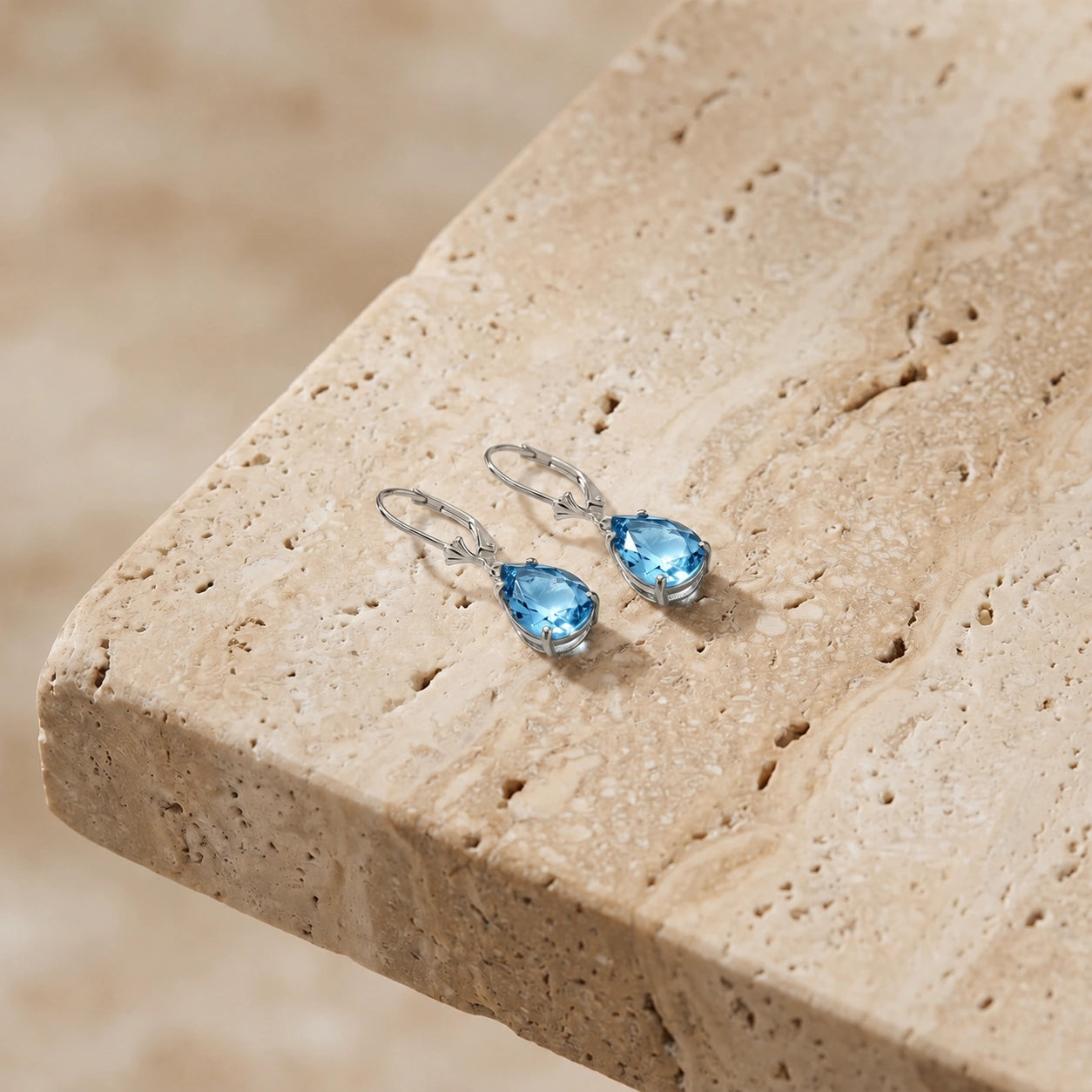 White Gold Blue Topaz — Mariacinzia