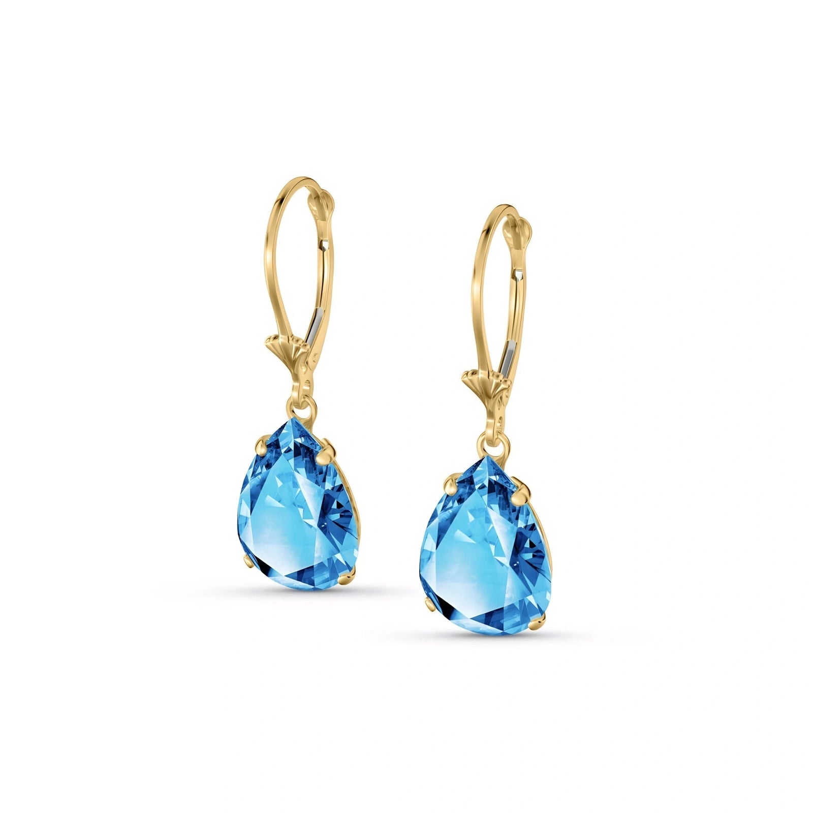 Yellow Gold Blue Topaz — Mariacinzia