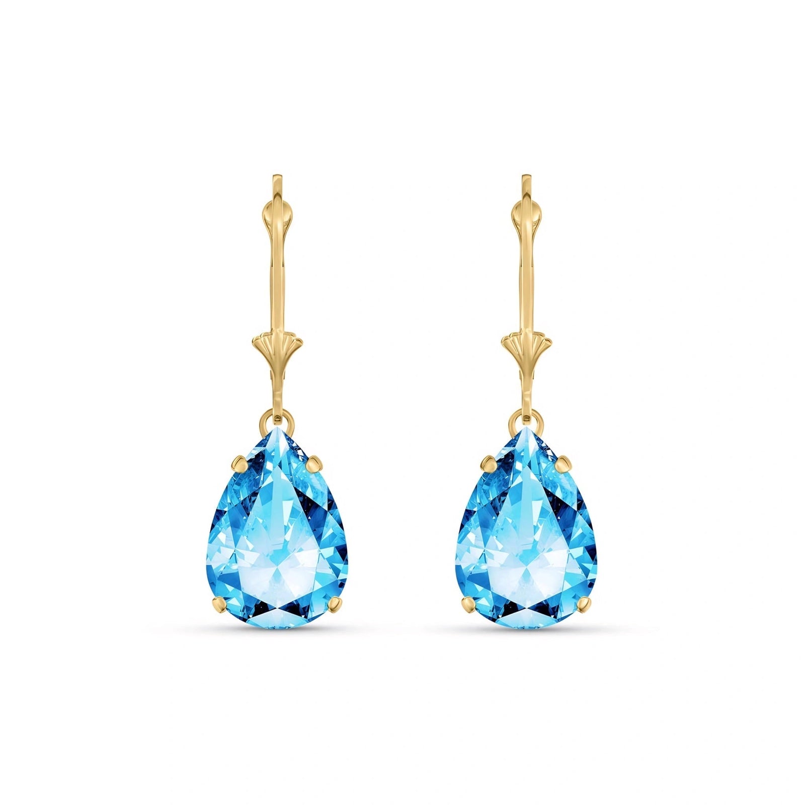 Yellow Gold Blue Topaz — Mariacinzia