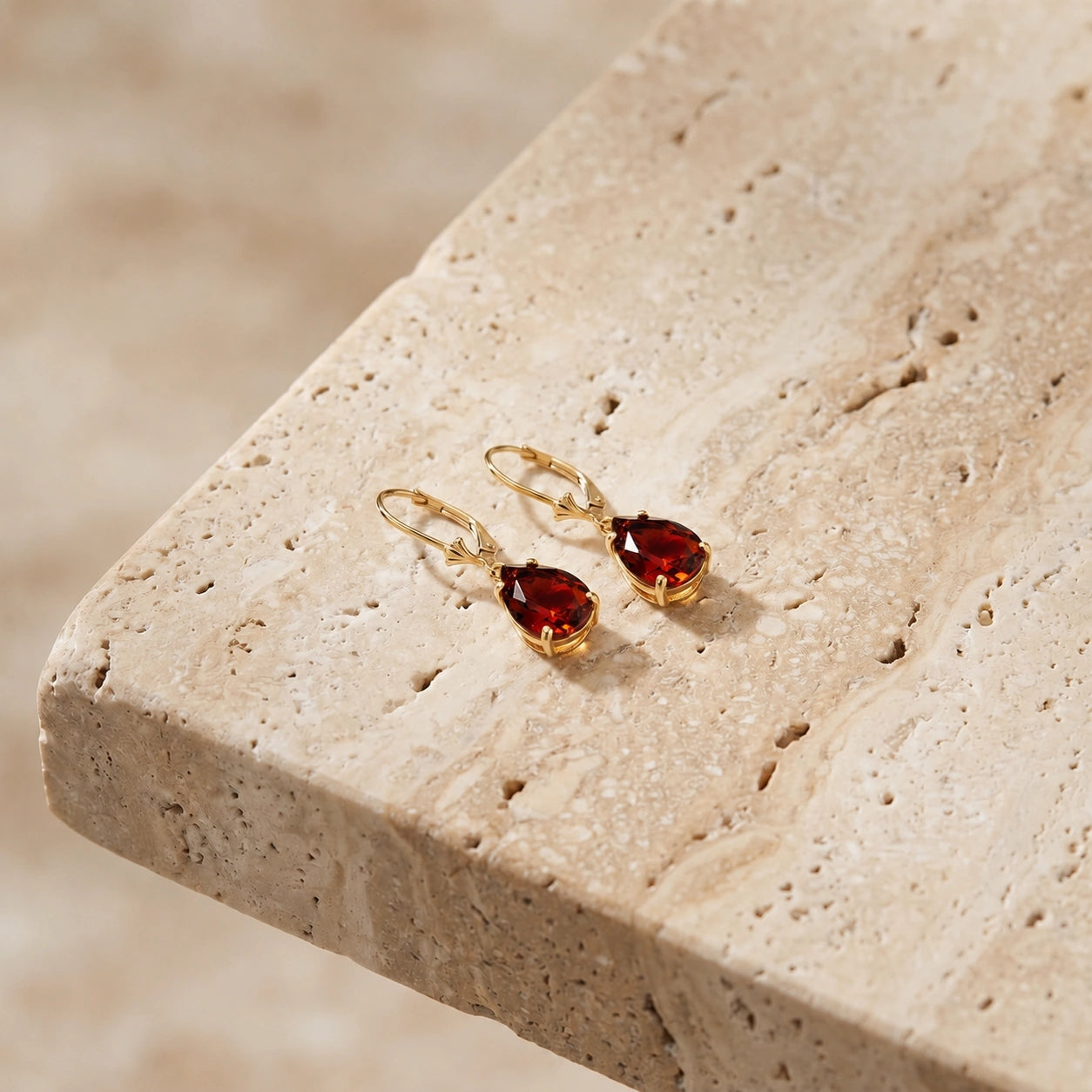 Yellow Gold Garnet — Mariacinzia
