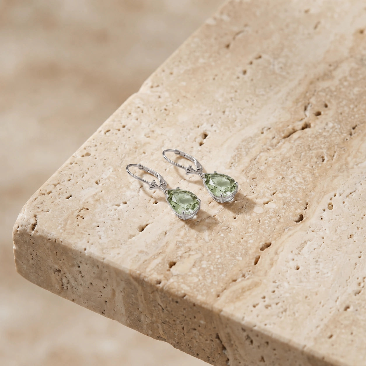 White Gold Green Amethyst — Mariacinzia
