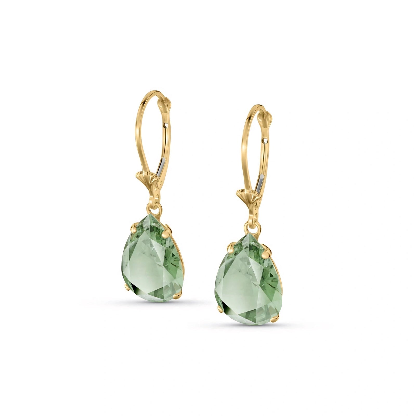 Yellow Gold Green Amethyst — Mariacinzia