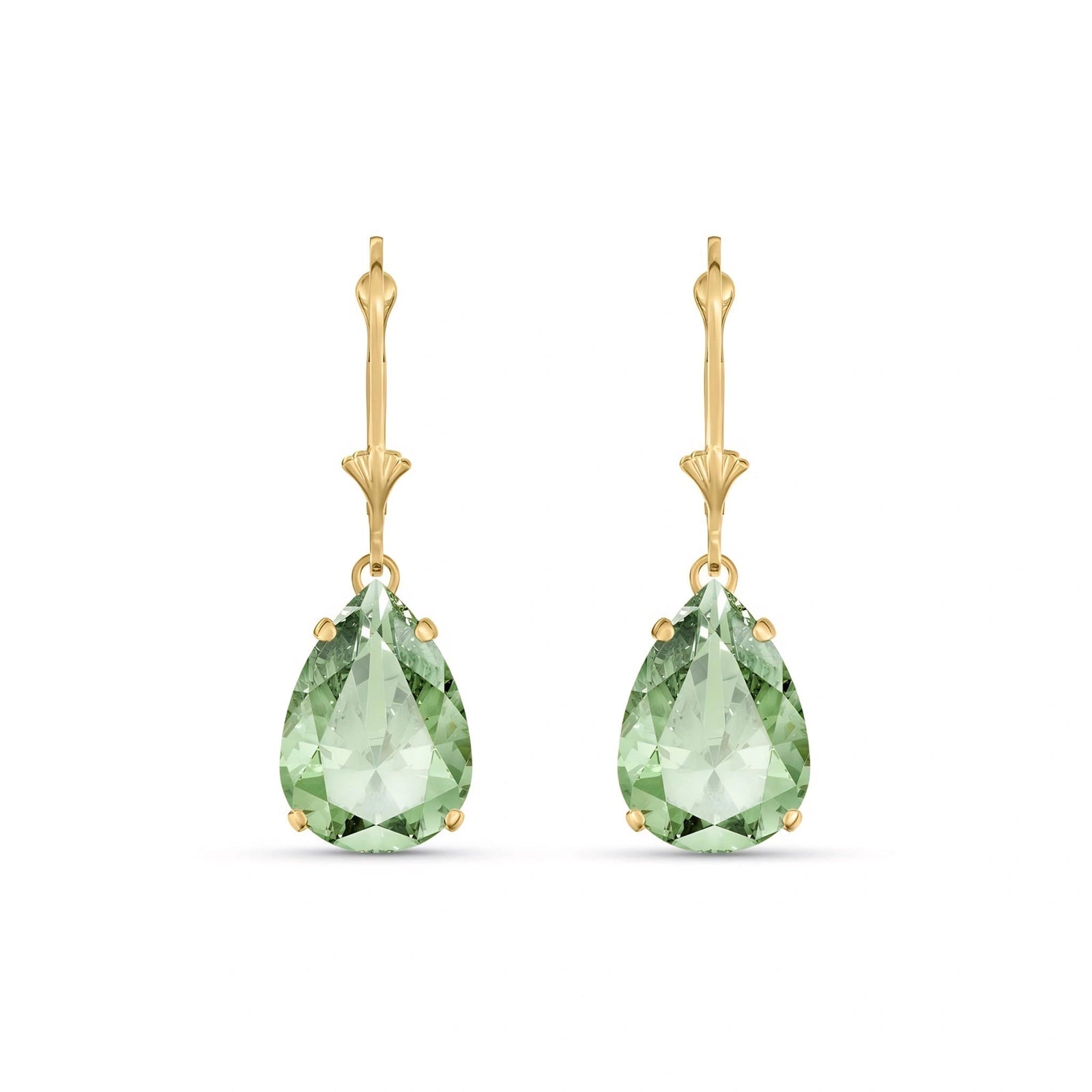 Yellow Gold Green Amethyst — Mariacinzia
