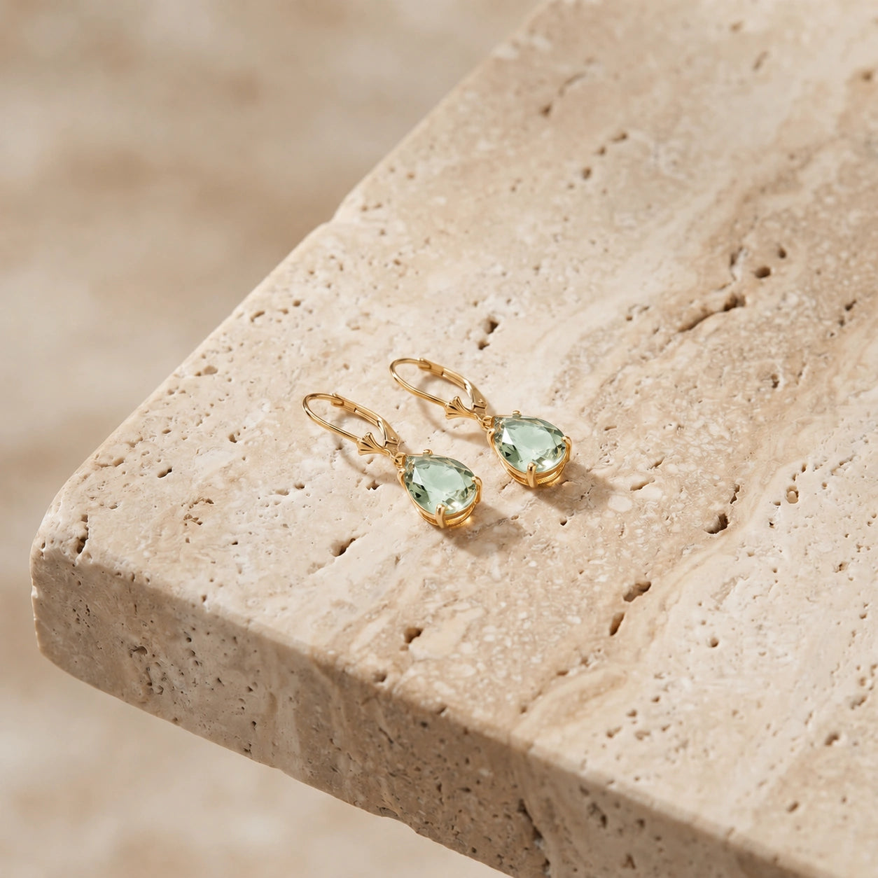 Yellow Gold Green Amethyst — Mariacinzia