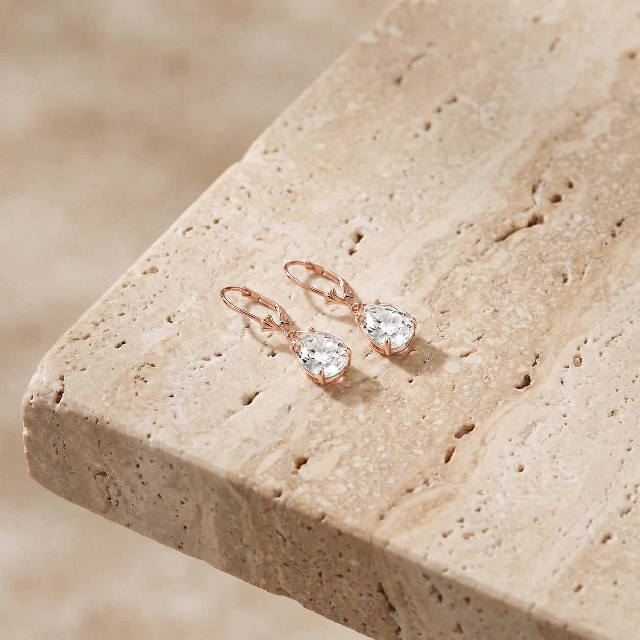 Rose Gold White Topaz — Mariacinzia