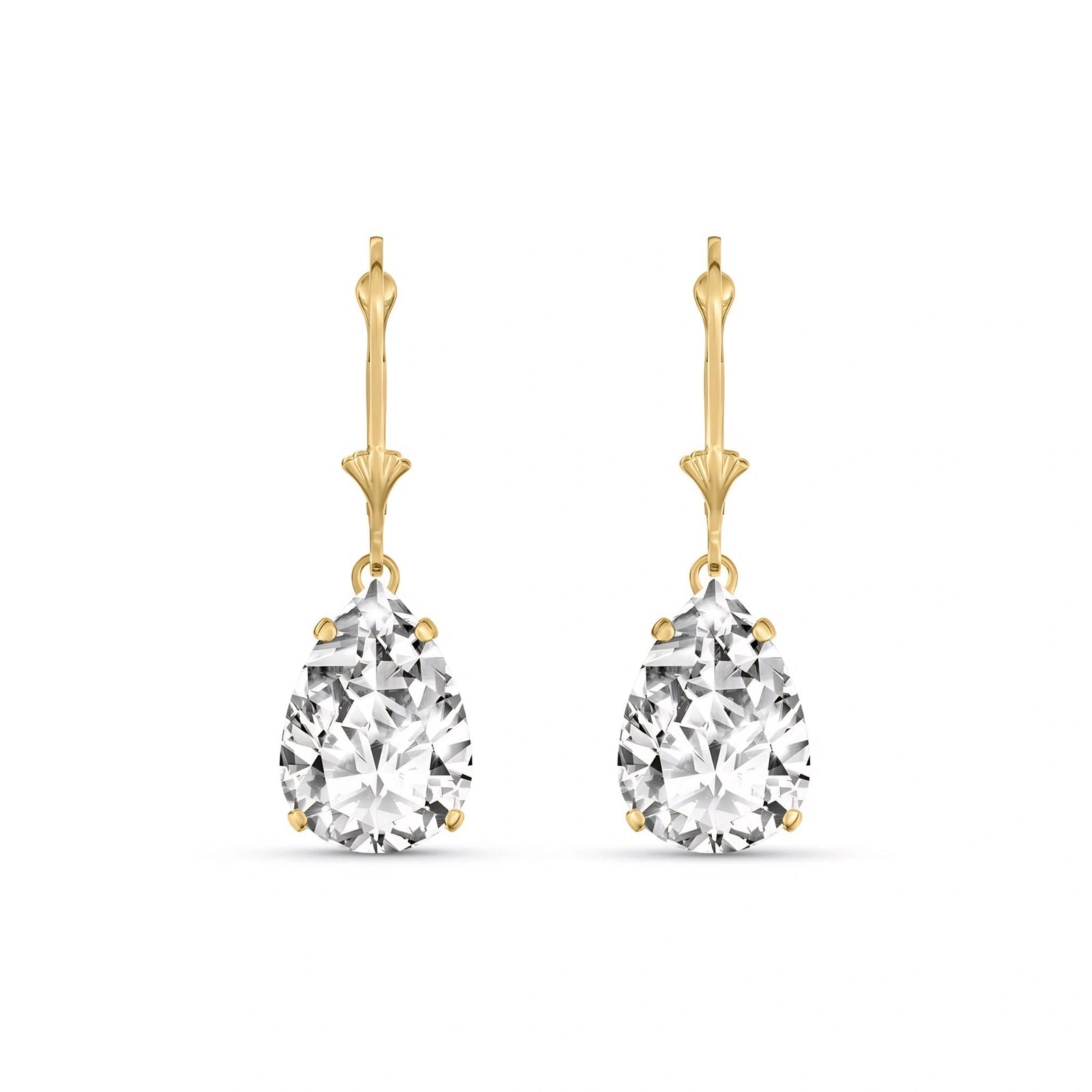 Yellow Gold White Topaz — Mariacinzia