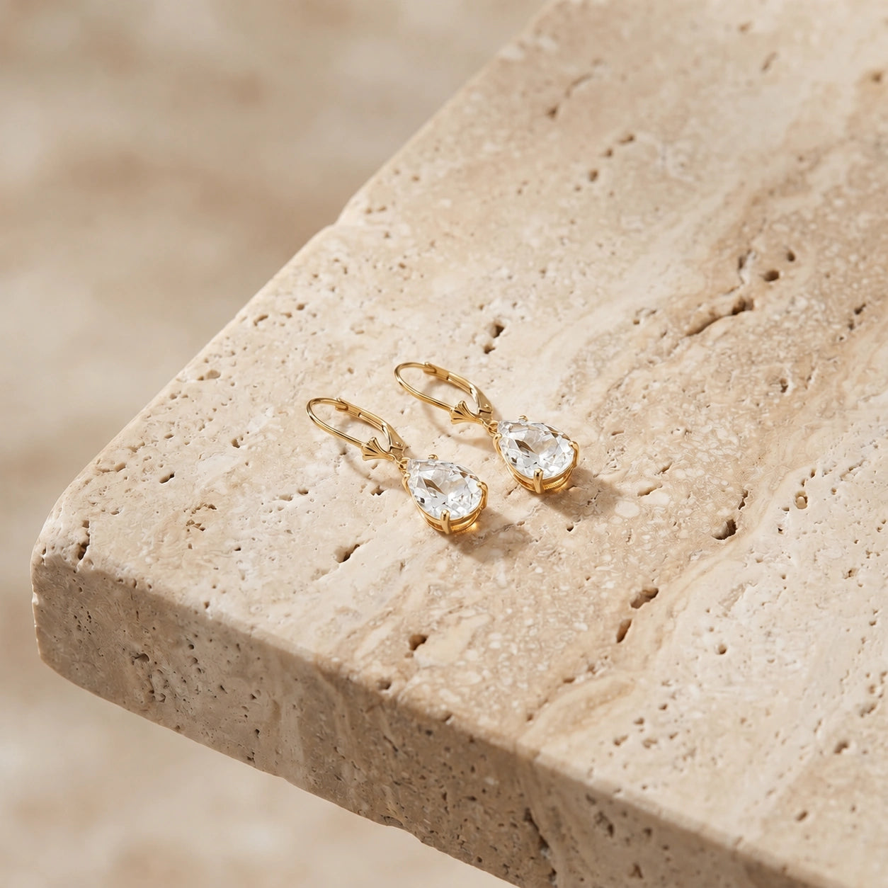 Yellow Gold White Topaz — Mariacinzia