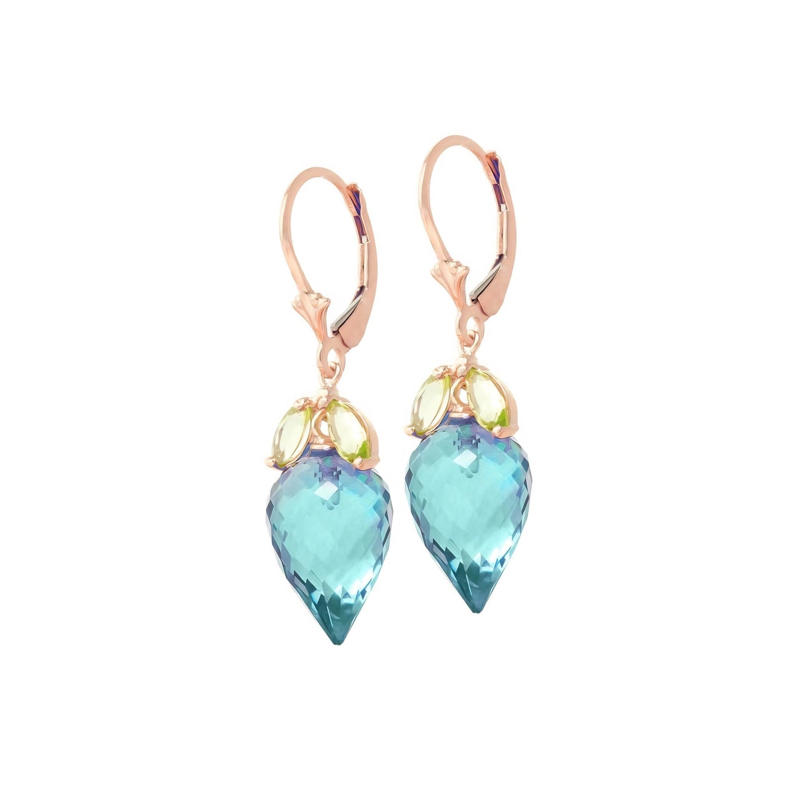 Rose Gold Earrings Emerald 10K — Ornella