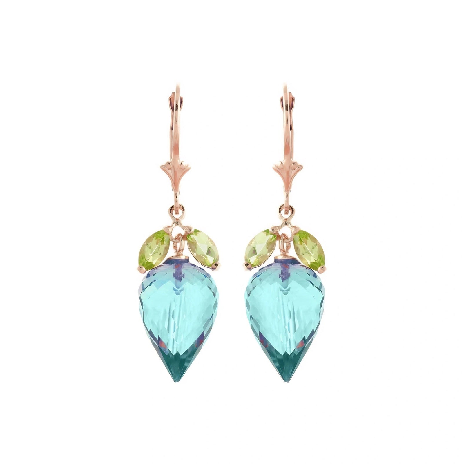 Rose Gold Earrings Emerald 10K — Ornella