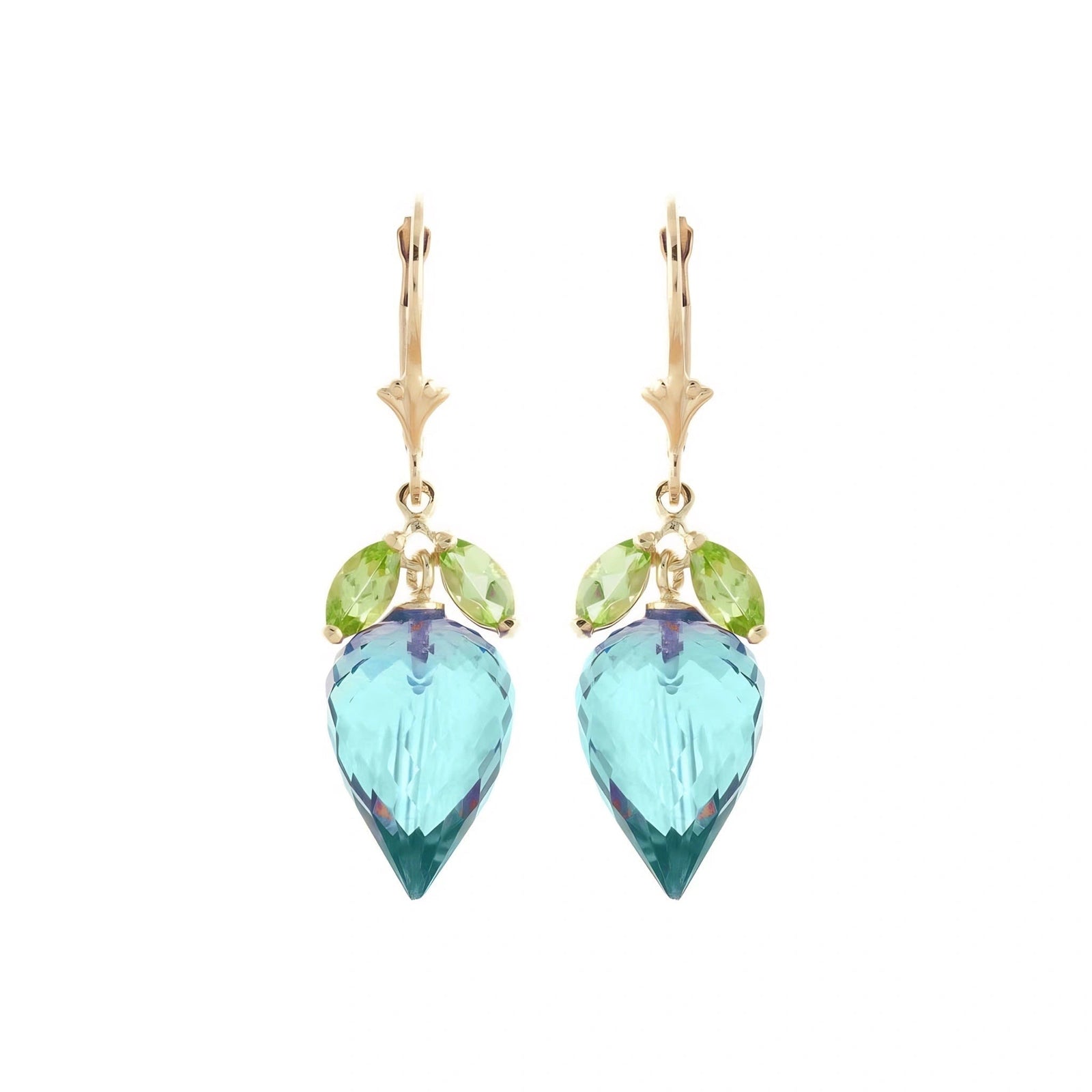 Yellow Gold Earrings Emerald 10K — Ornella