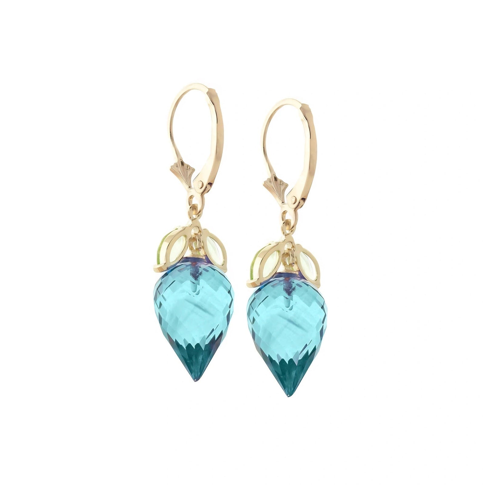 Yellow Gold Earrings Emerald 10K — Ornella