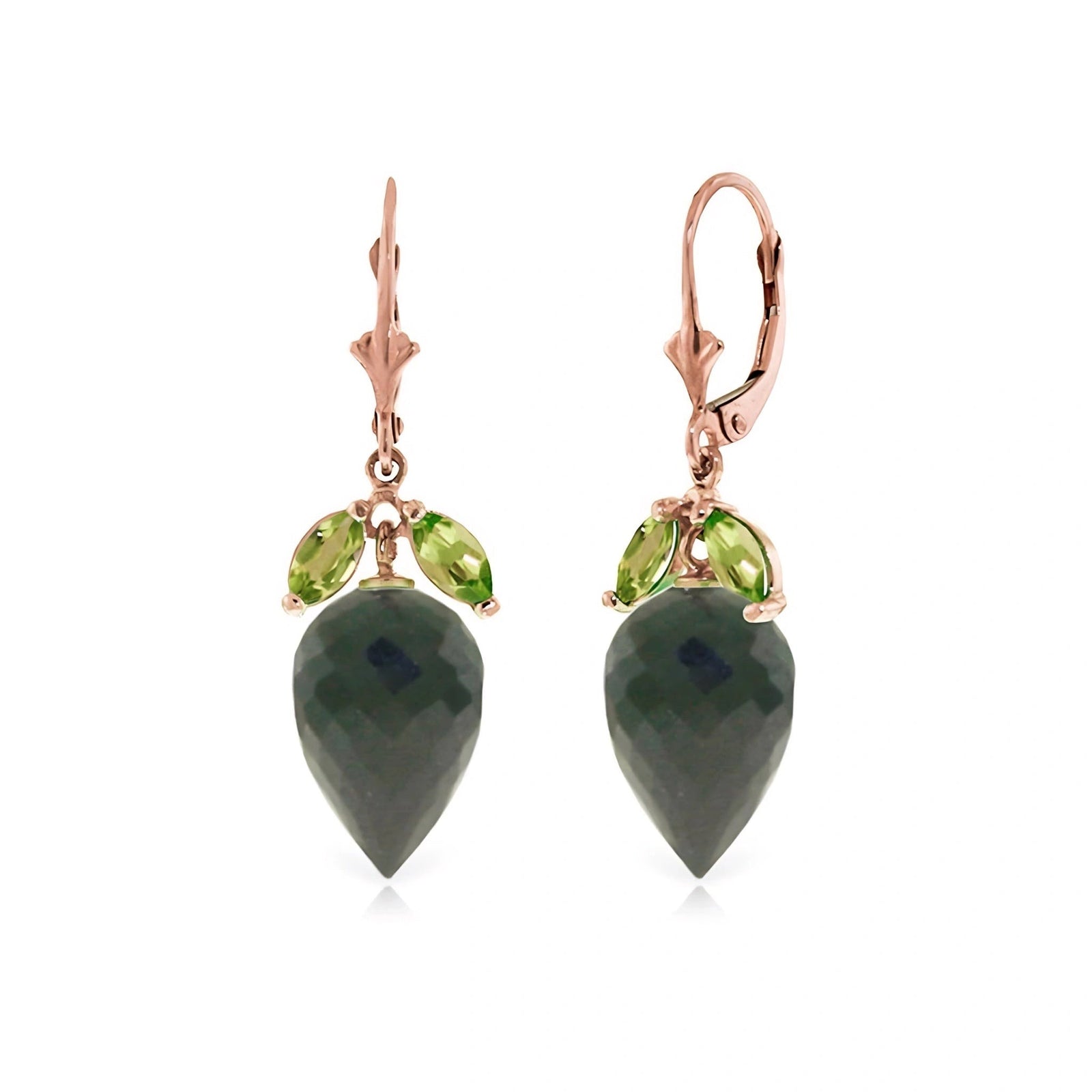 Rose Gold Earrings Ruby 10K — Ornella