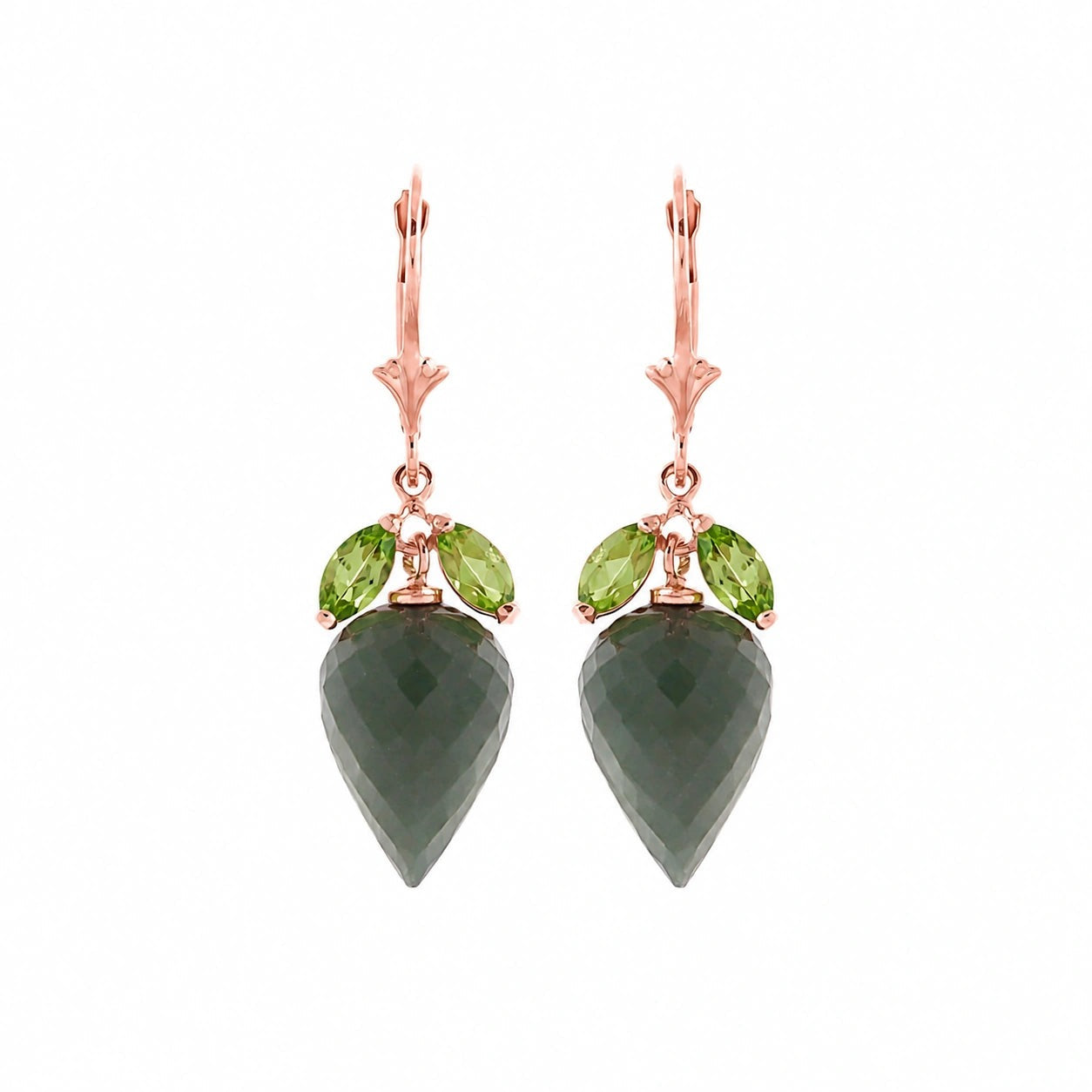 Rose Gold Earrings Ruby 10K — Ornella