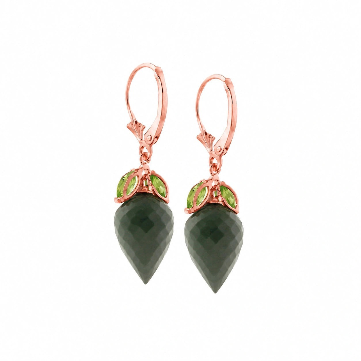 Rose Gold Earrings Ruby 10K — Ornella