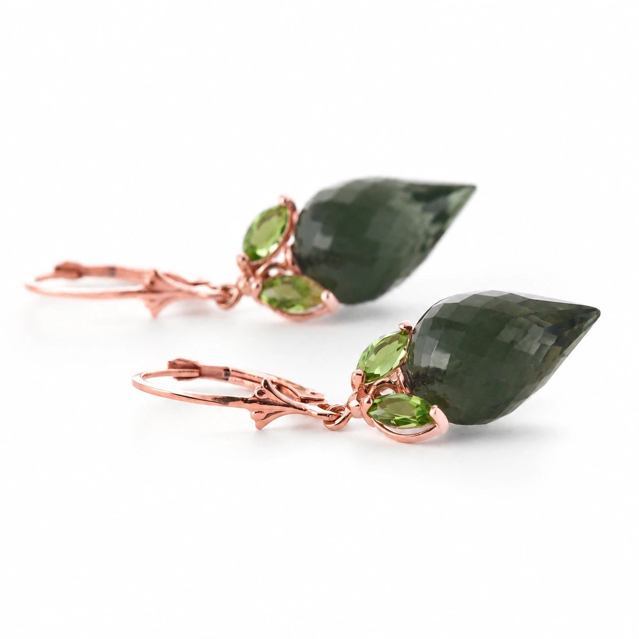 Rose Gold Earrings Ruby 10K — Ornella