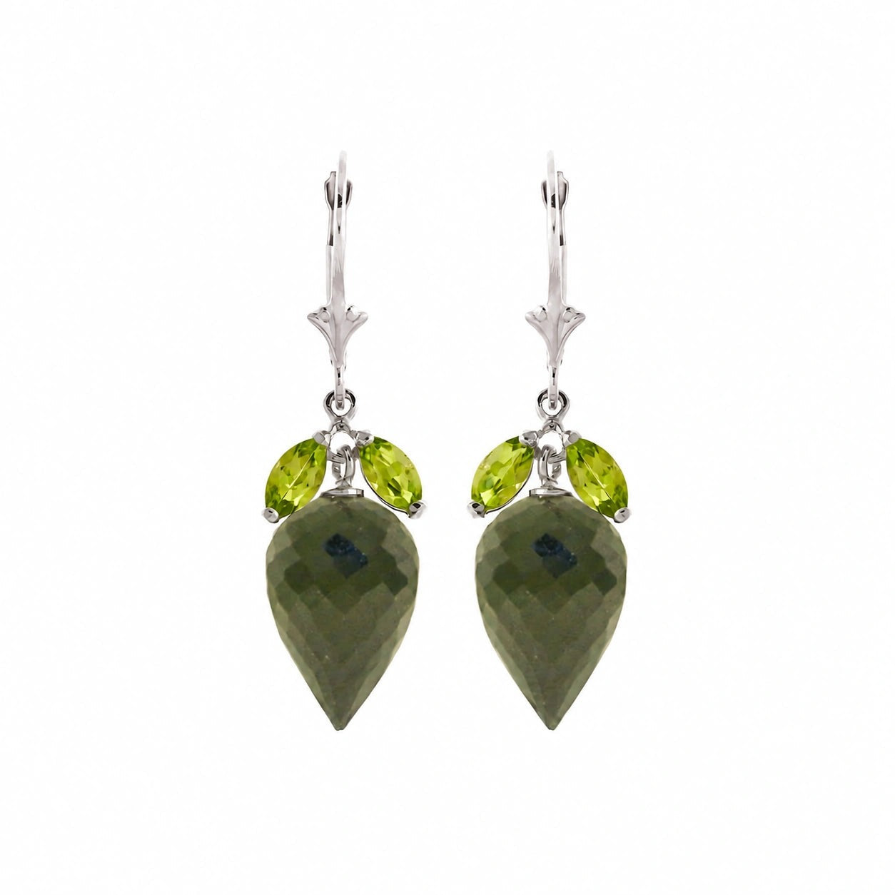 White Gold Earrings Ruby 10K — Ornella