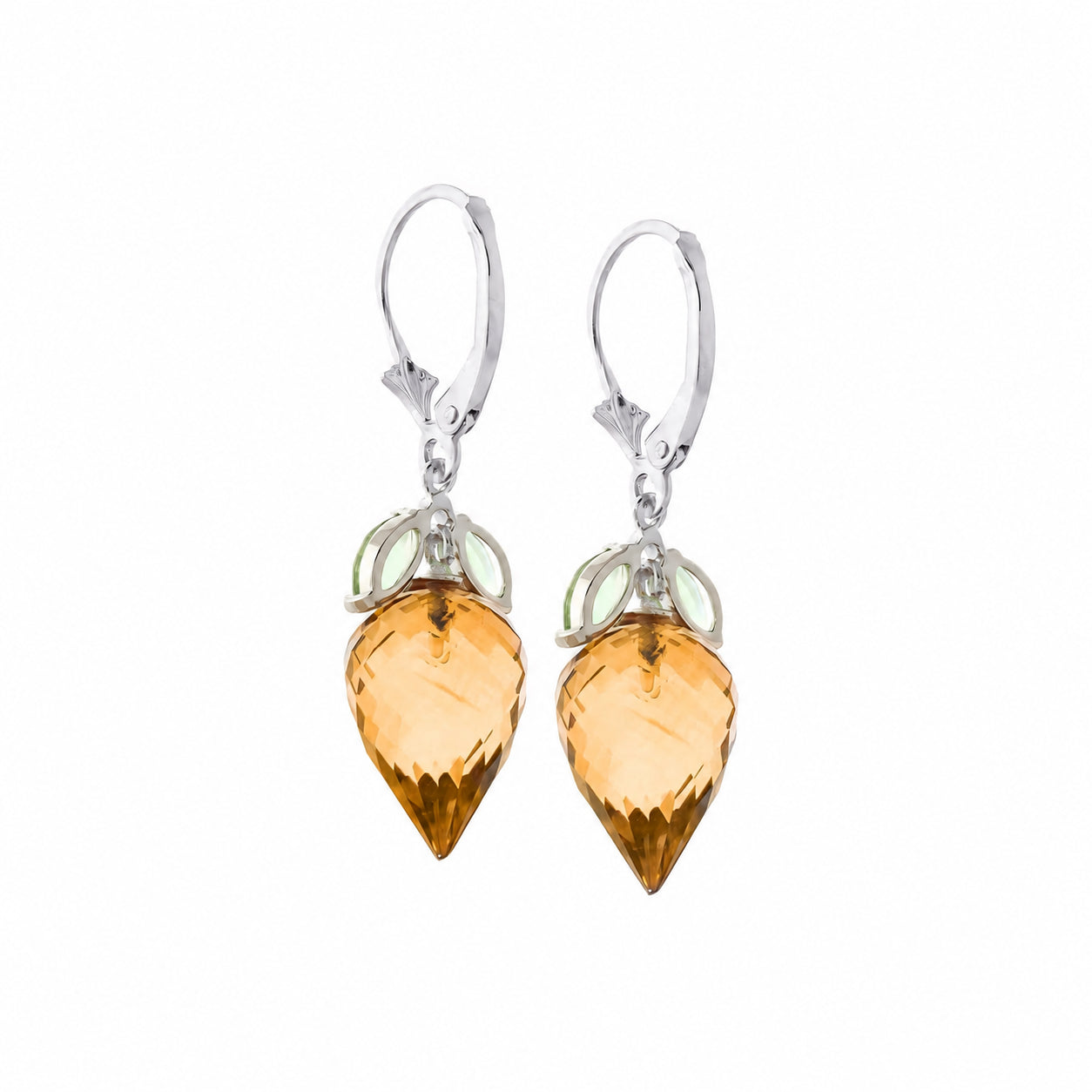 White Gold Earrings Ruby 10K — Ornella