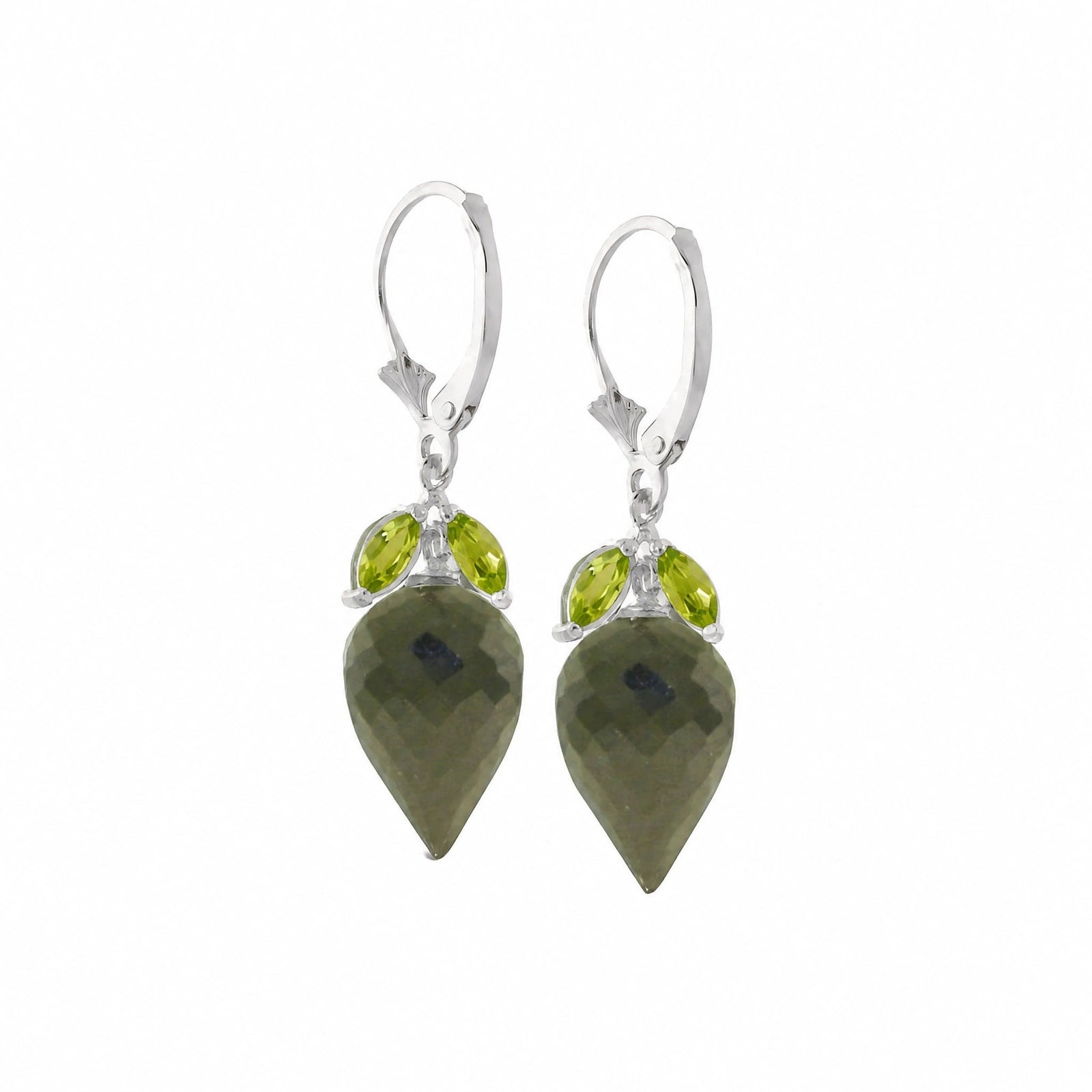 White Gold Earrings Ruby 10K — Ornella
