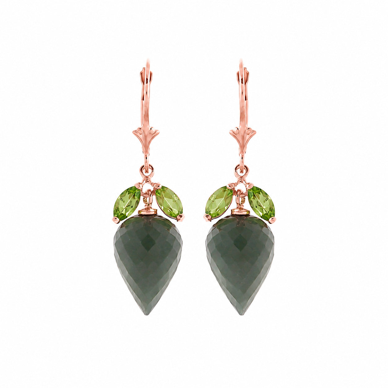 Rose Gold Earrings Spinel 10K — Ornella