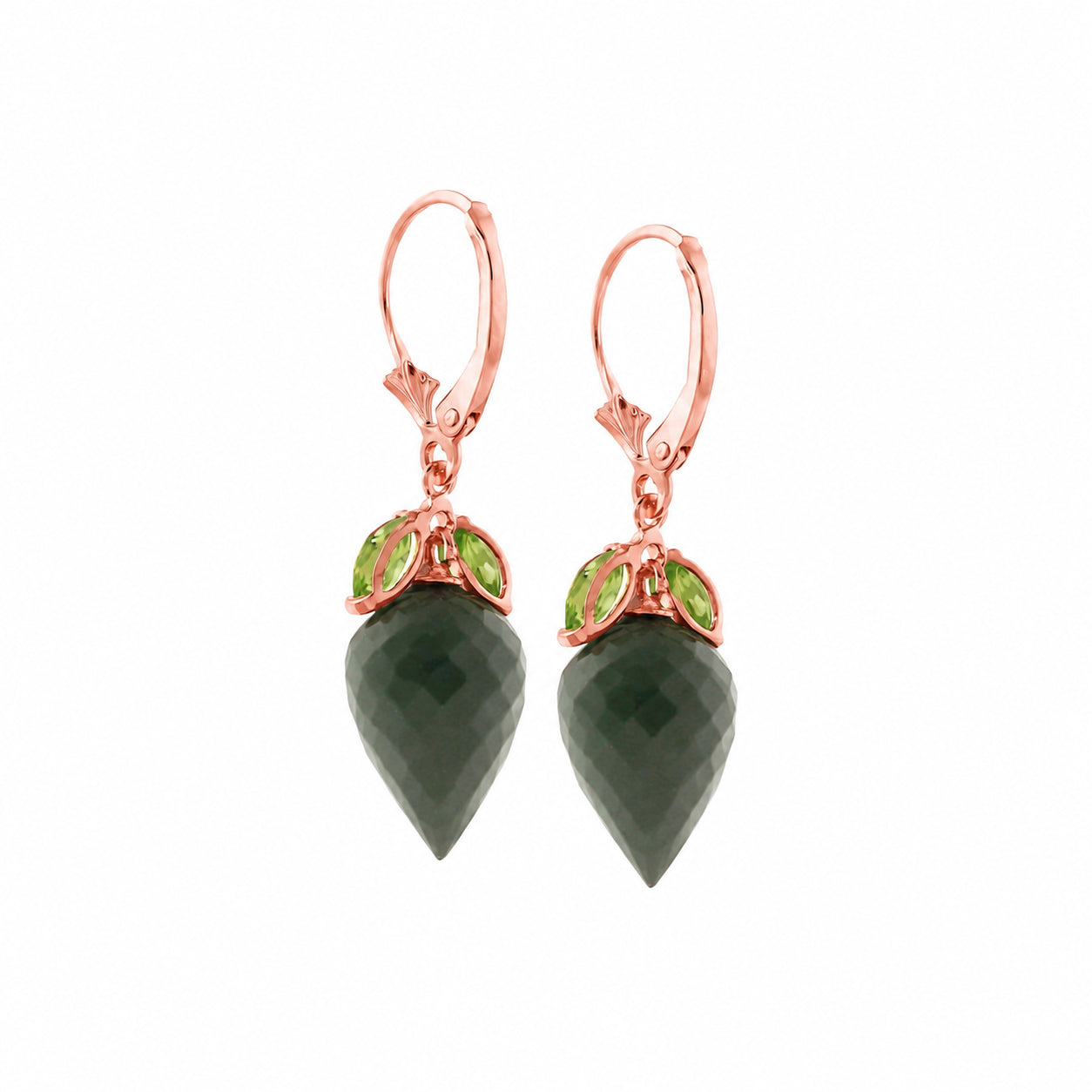 Rose Gold Earrings Spinel 10K — Ornella