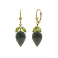 Yellow Gold Earrings Spinel 10K — Ornella