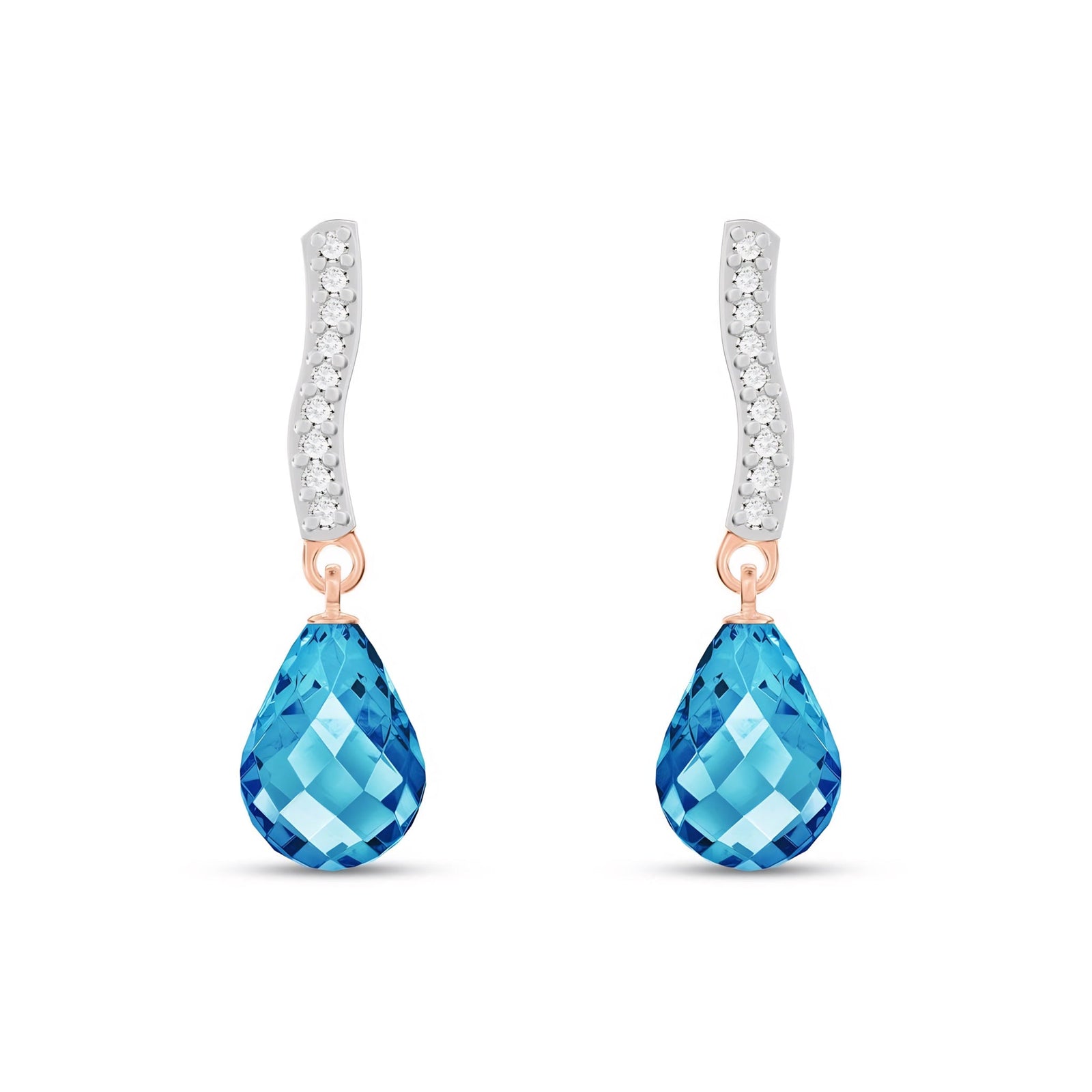Rose Gold Earrings Citrine 10K — Dorotea
