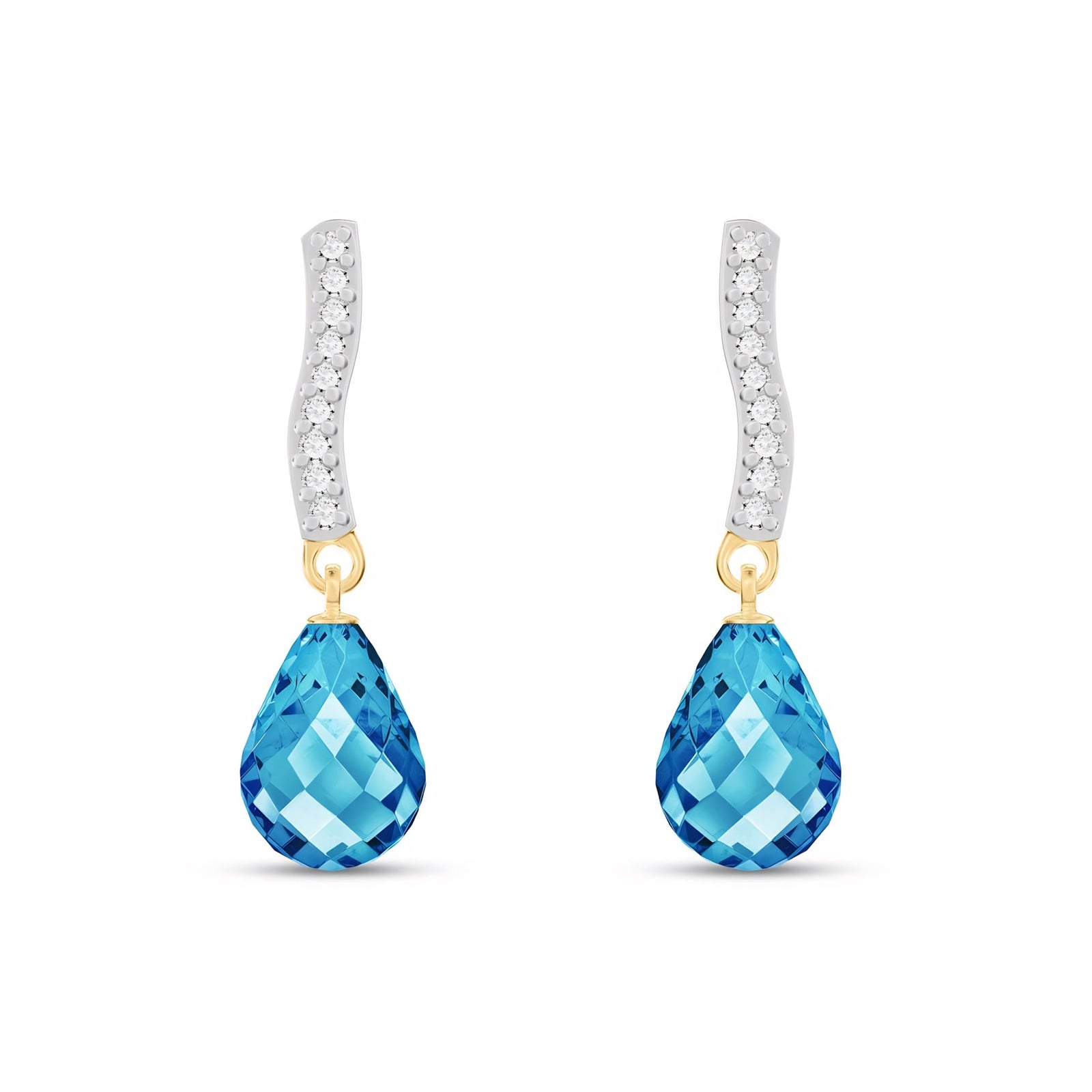Yellow Gold Earrings Citrine 10K — Dorotea