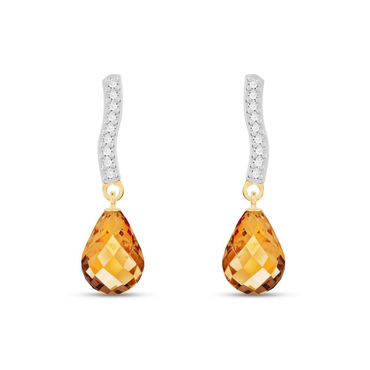 Yellow Gold Earrings Amethyst 10K — Dorotea