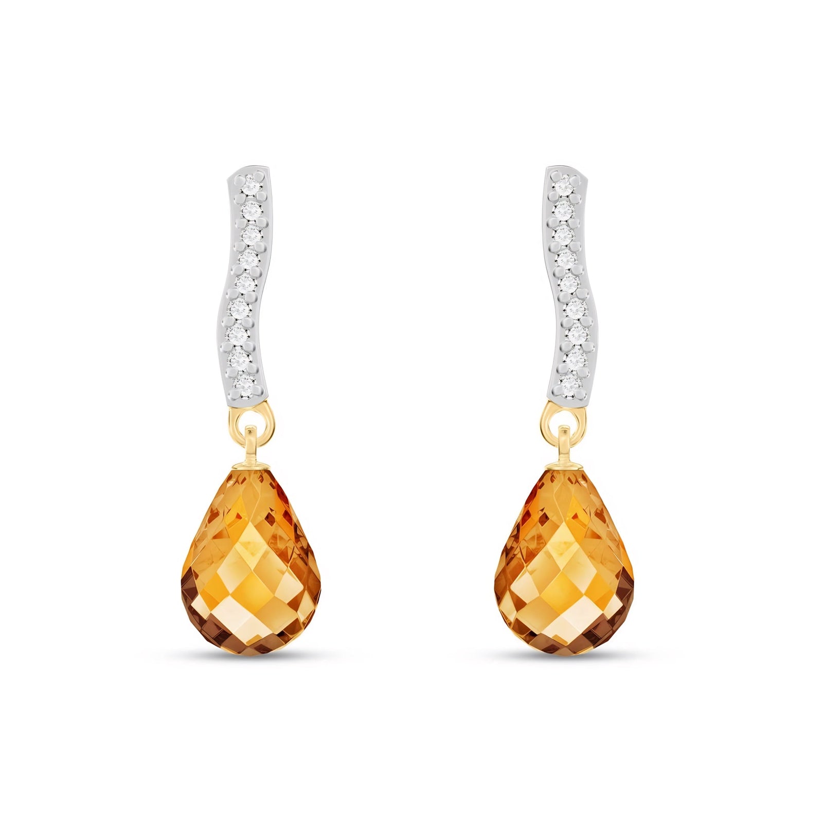 Yellow Gold Earrings Amethyst 10K — Dorotea