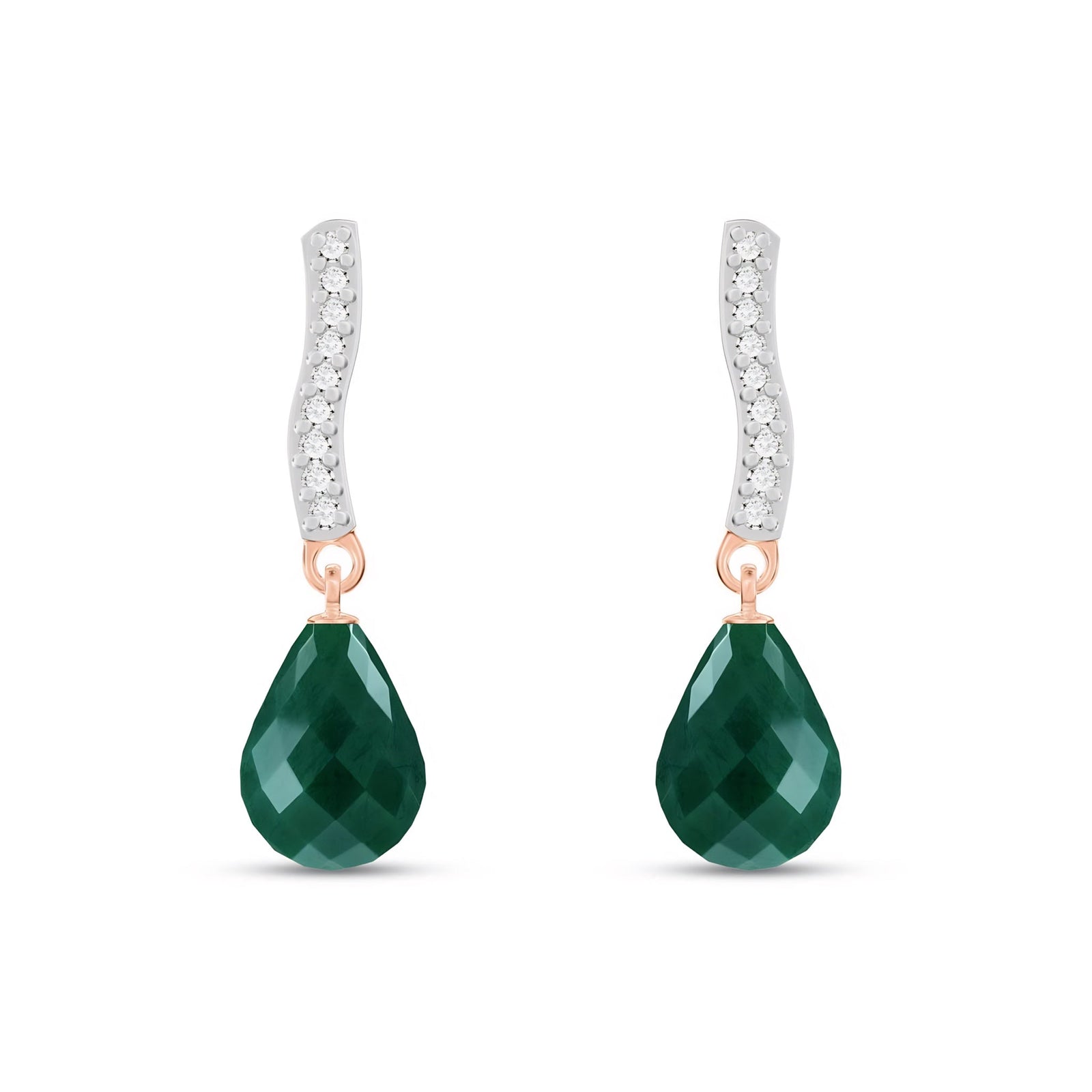 Rose Gold Earrings Garnet 10K — Dorotea