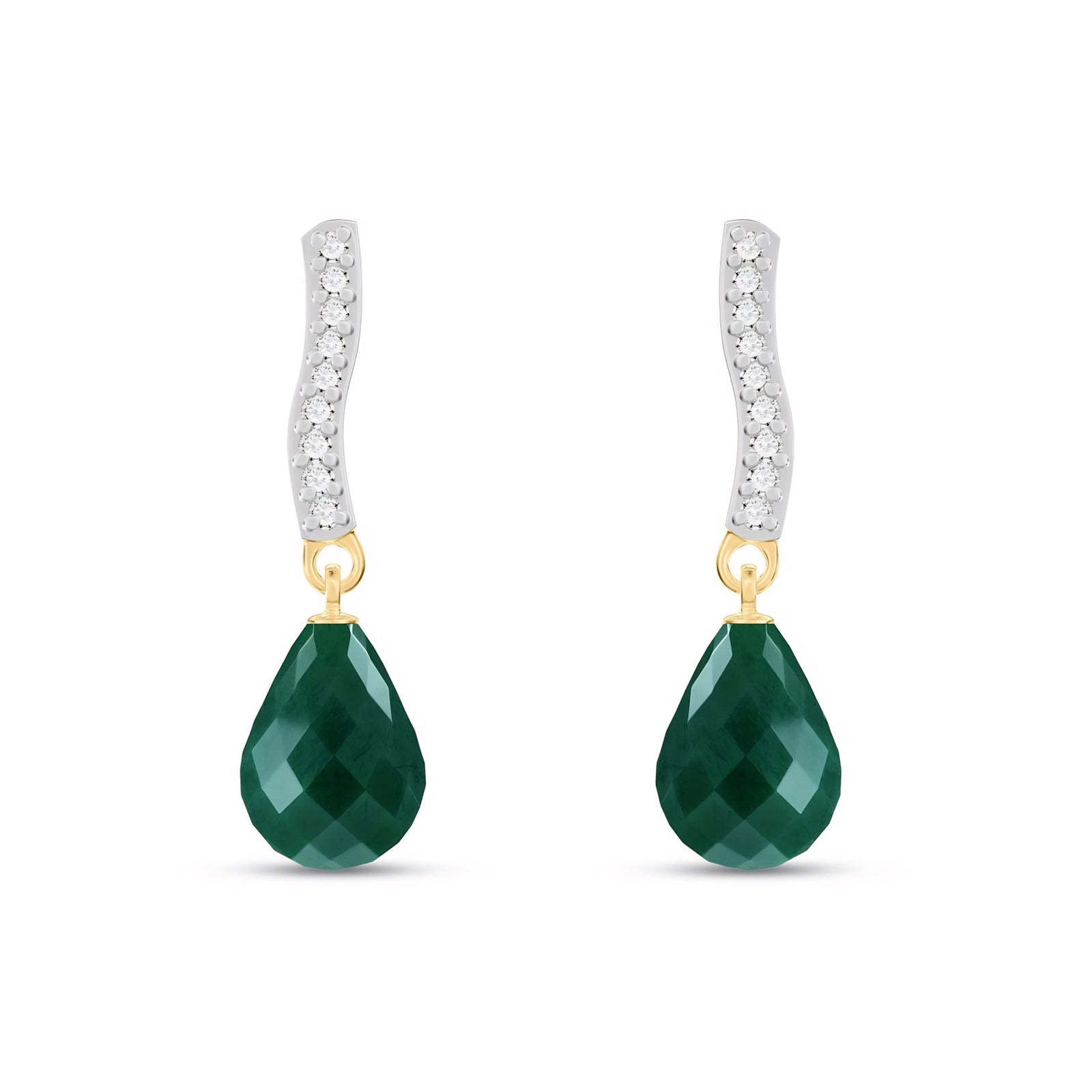 Yellow Gold Earrings Garnet 10K — Dorotea