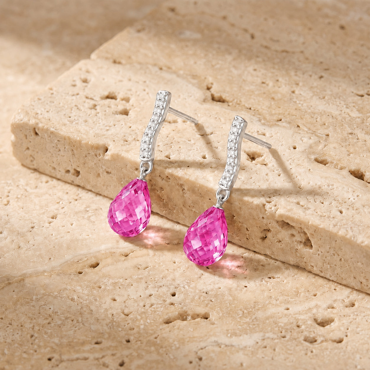 White Gold Earrings Pearl 10K — Dorotea