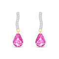 Yellow Gold Earrings Pearl 10K — Dorotea