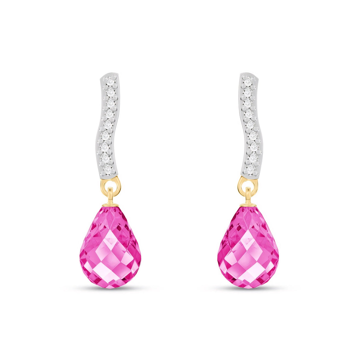 Yellow Gold Earrings Pearl 10K — Dorotea