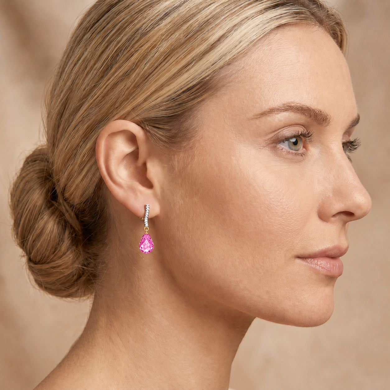 Yellow Gold Earrings Pearl 10K — Dorotea