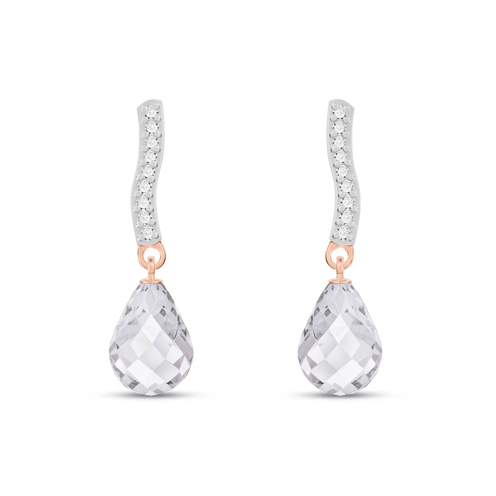 Rose Gold Earrings Emerald 10K — Dorotea