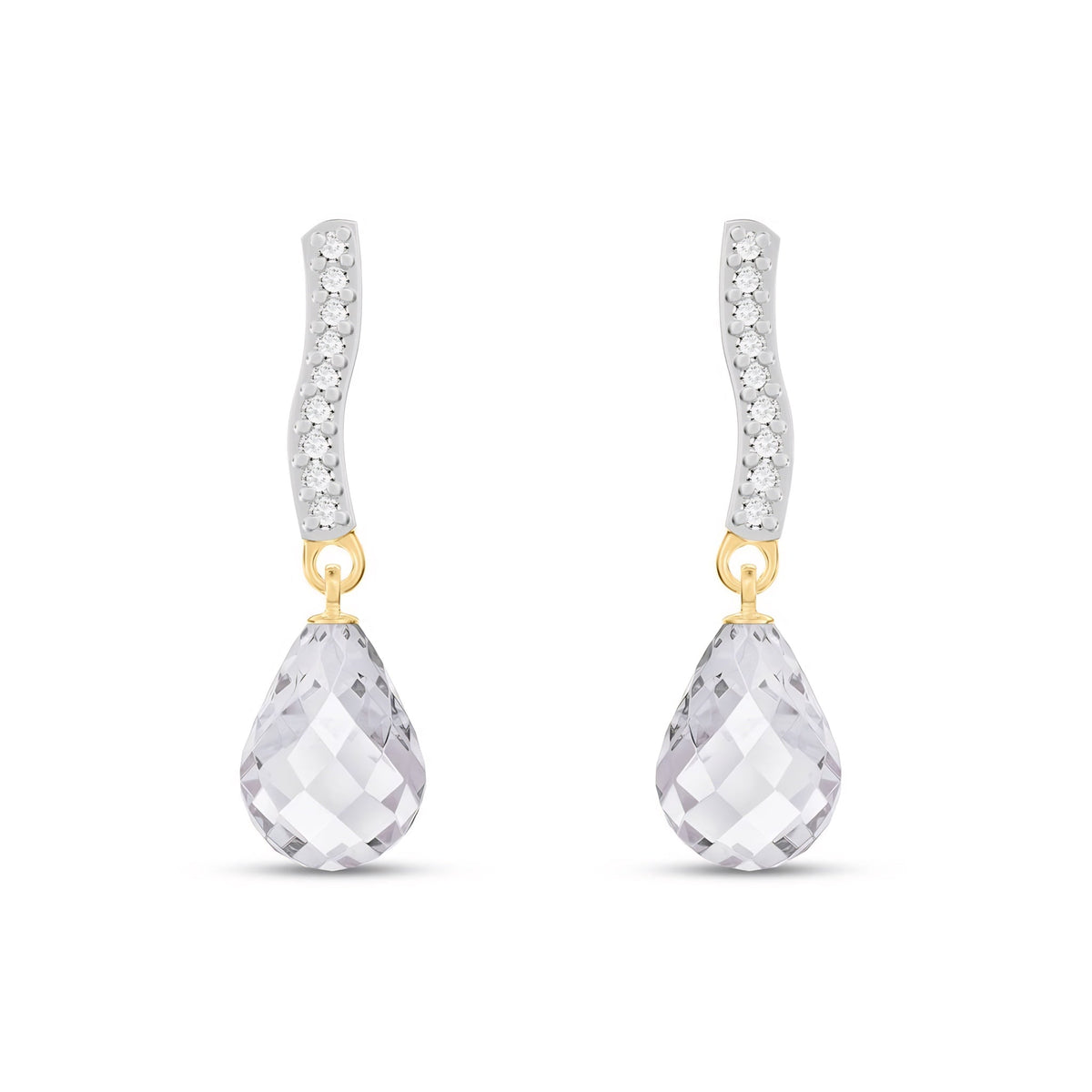 Yellow Gold Earrings Emerald 10K — Dorotea
