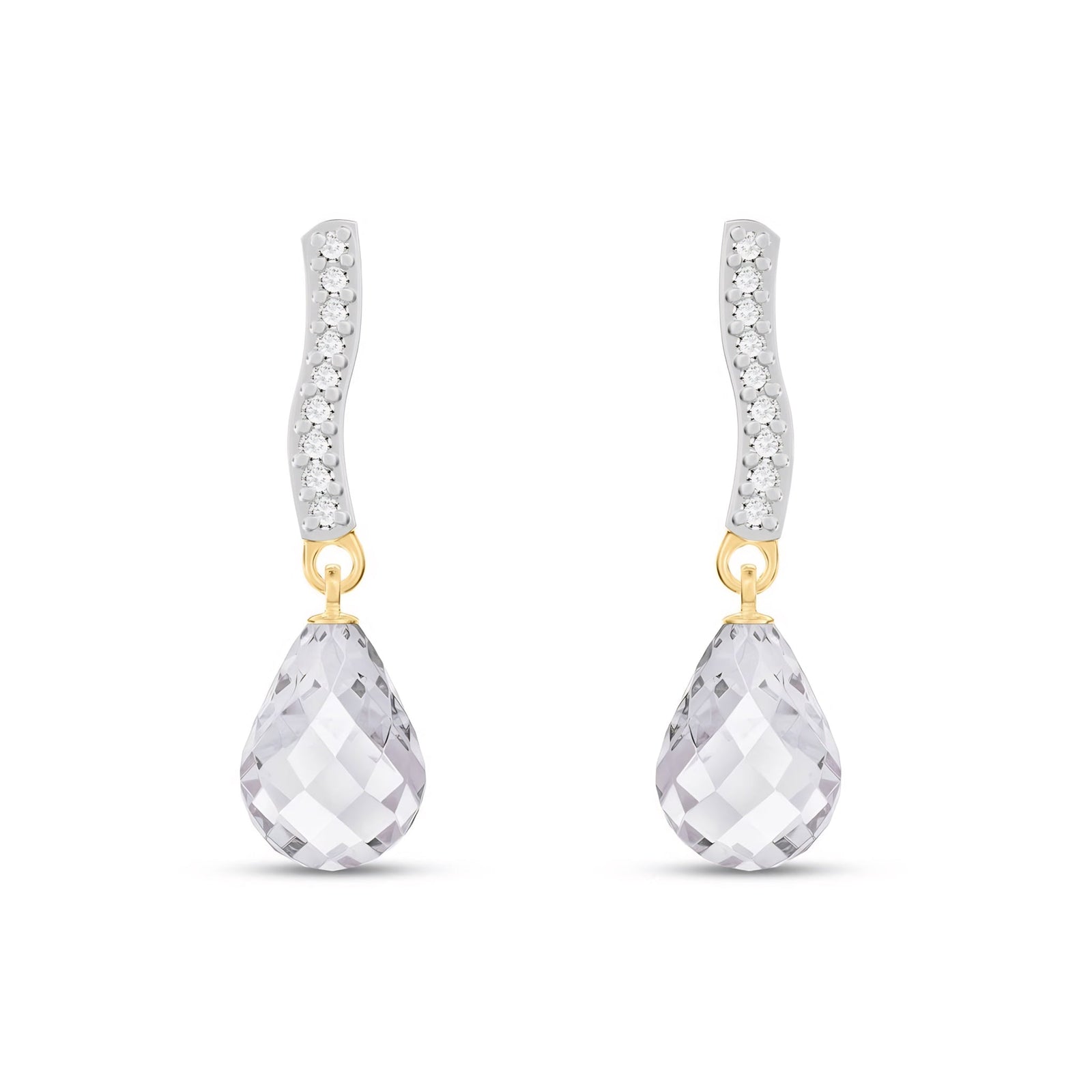 Yellow Gold Earrings Emerald 10K — Dorotea