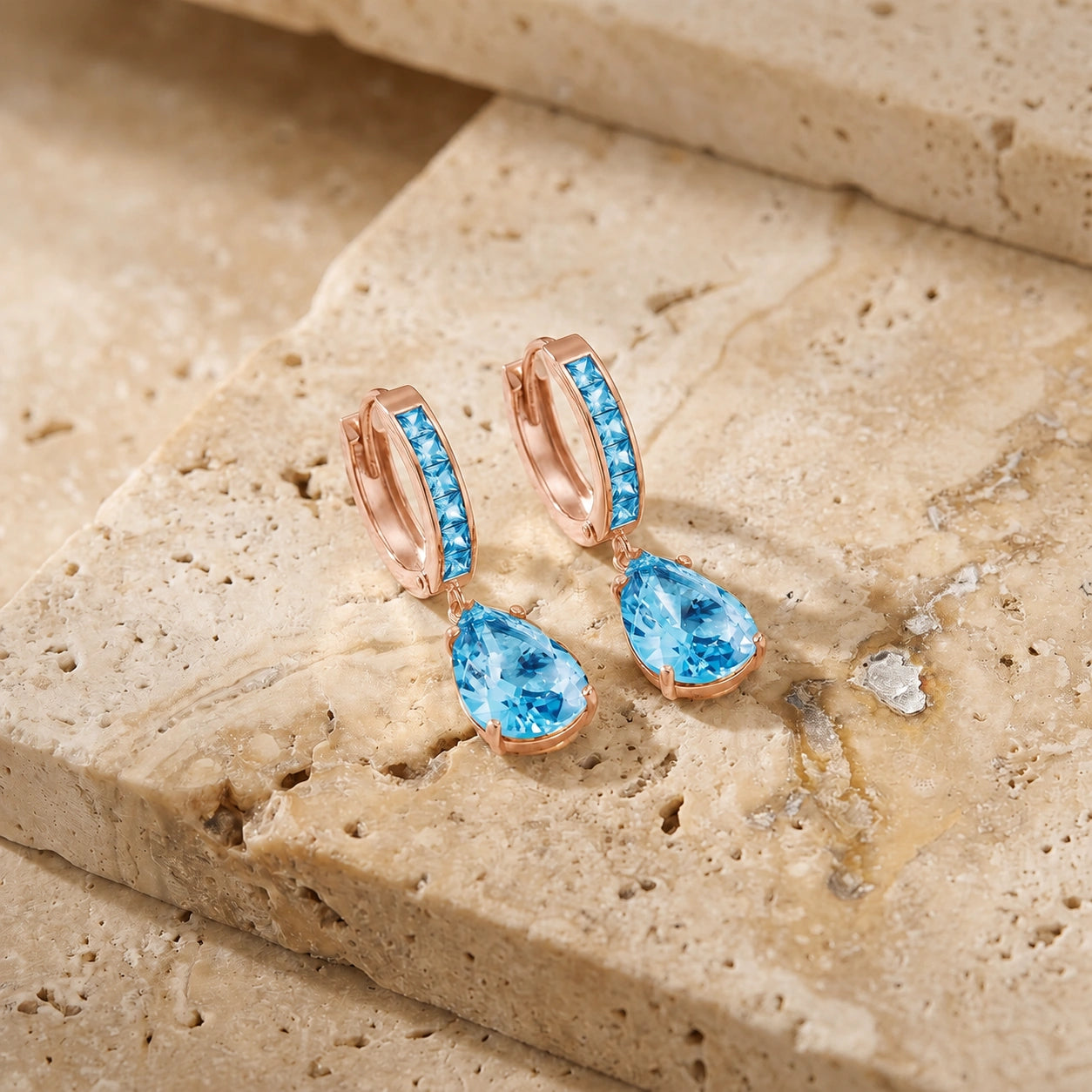 Rose Gold Blue Topaz — Mariaclementina