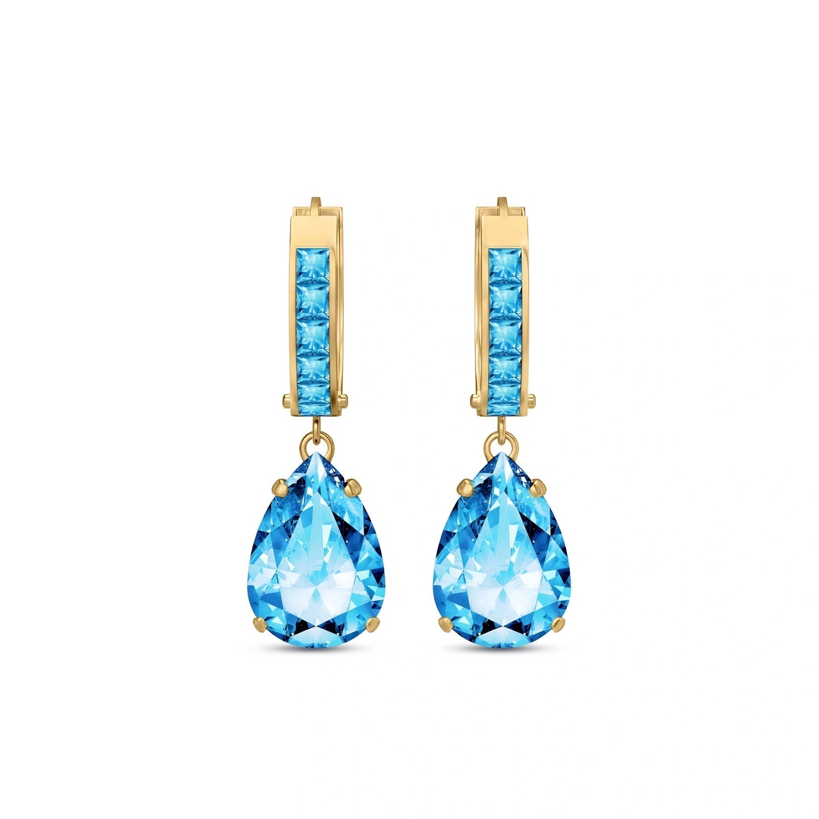 Yellow Gold Blue Topaz — Mariaclementina
