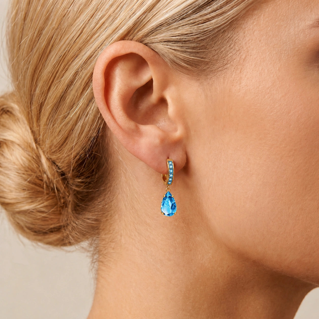 Yellow Gold Blue Topaz — Mariaclementina